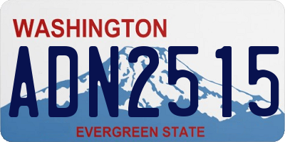 WA license plate ADN2515
