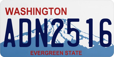 WA license plate ADN2516