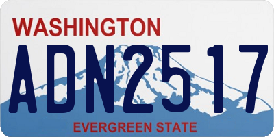 WA license plate ADN2517