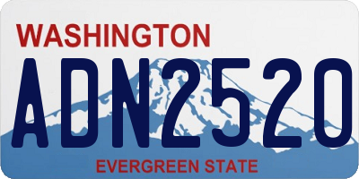WA license plate ADN2520
