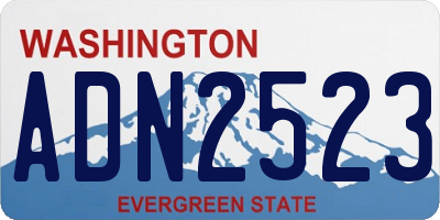 WA license plate ADN2523