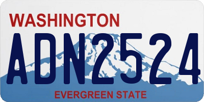 WA license plate ADN2524