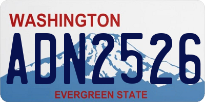WA license plate ADN2526