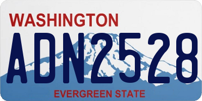 WA license plate ADN2528