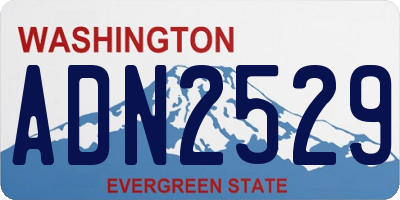 WA license plate ADN2529