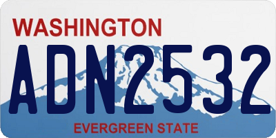 WA license plate ADN2532