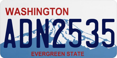 WA license plate ADN2535