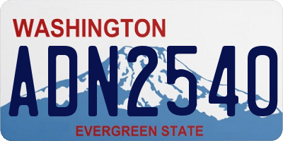 WA license plate ADN2540