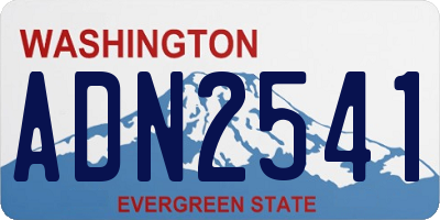 WA license plate ADN2541