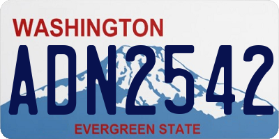 WA license plate ADN2542