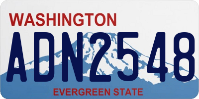 WA license plate ADN2548
