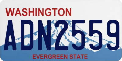 WA license plate ADN2559