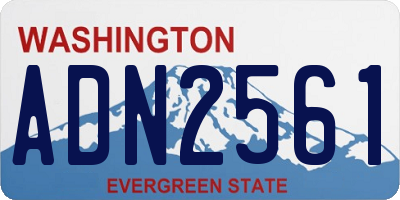 WA license plate ADN2561