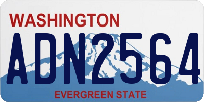 WA license plate ADN2564