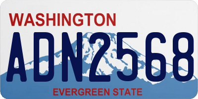 WA license plate ADN2568