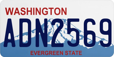 WA license plate ADN2569