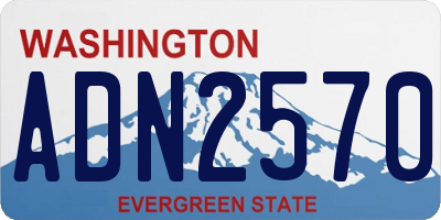 WA license plate ADN2570