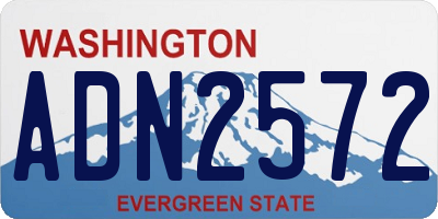 WA license plate ADN2572