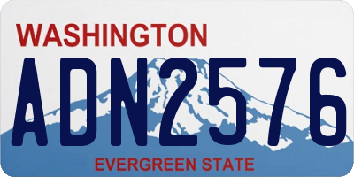 WA license plate ADN2576