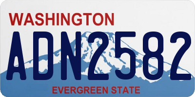 WA license plate ADN2582