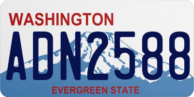 WA license plate ADN2588
