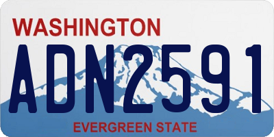WA license plate ADN2591