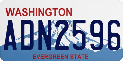 WA license plate ADN2596