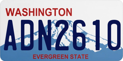 WA license plate ADN2610