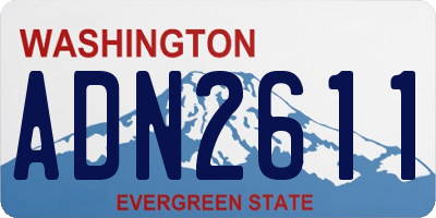 WA license plate ADN2611