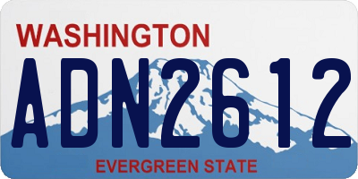 WA license plate ADN2612