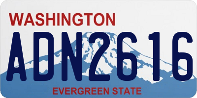 WA license plate ADN2616
