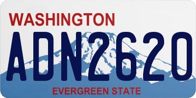 WA license plate ADN2620