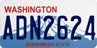 WA license plate ADN2624