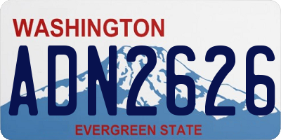 WA license plate ADN2626