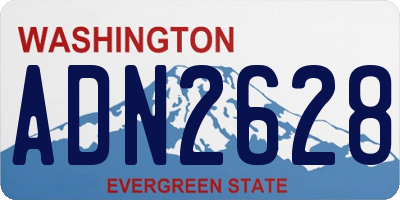 WA license plate ADN2628
