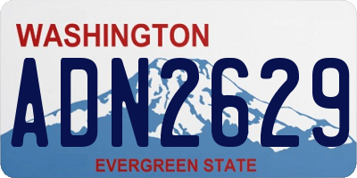 WA license plate ADN2629
