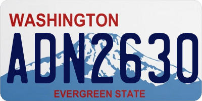 WA license plate ADN2630