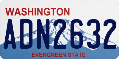 WA license plate ADN2632