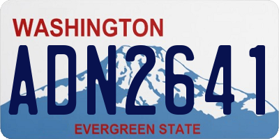 WA license plate ADN2641