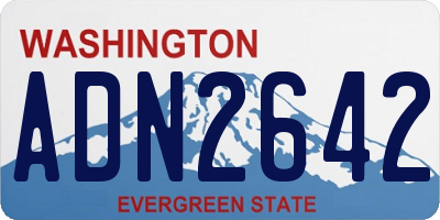 WA license plate ADN2642