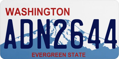 WA license plate ADN2644