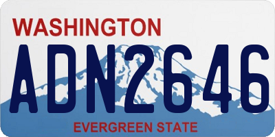 WA license plate ADN2646