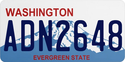 WA license plate ADN2648