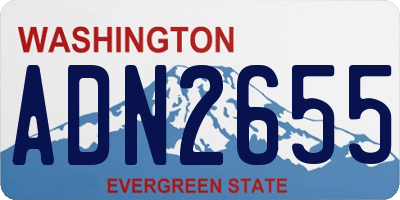 WA license plate ADN2655