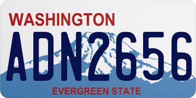 WA license plate ADN2656