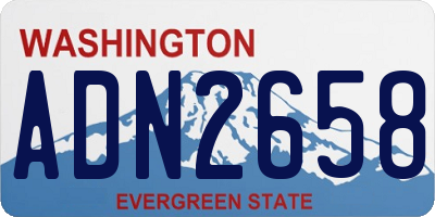 WA license plate ADN2658