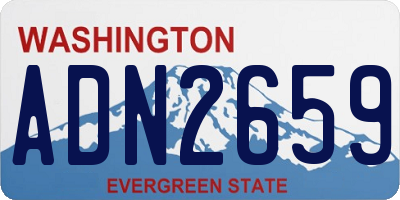 WA license plate ADN2659