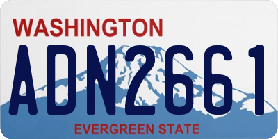 WA license plate ADN2661