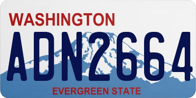 WA license plate ADN2664