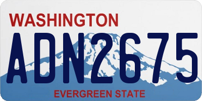 WA license plate ADN2675